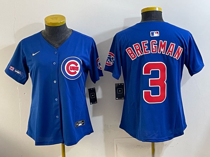 Youth 2026 Chicago Cubs #3 Bregman Blue Game Nike MLB Jersey style 006